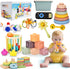 Majabike Baby Toys 6 to 12 Months 9 in 1 Montessori Teething Toys