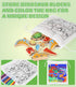 Playset, 3 4 5 6+ Dinosaur Wooden Toys,Snap on Dino Together Building Blocks,Take Apart STEM Montessori Educational
