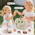 Set, Playset 3-6 CUTE STONE Wooden Toy Tea Party Kids Dessert with Double-Sided Holiday Stand, Cupcake Stand, Pretend