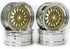 4PCS 64mm RC On Road Rubber Tires and Plastic Plating Wheel Rims Set for 1/10 RC Touring Racing Drift Car