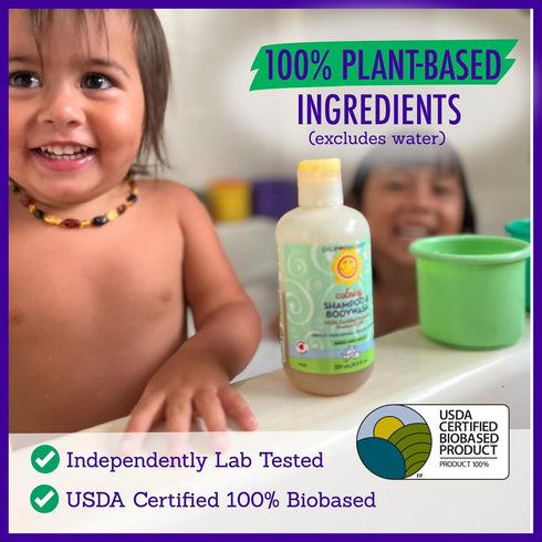 100% 251 mL 8.5 oz. California Baby Calming Baby Shampoo + Baby Wash | Plant-Based | Lavender Body Wash For Sensitive