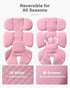 Infant Car Seat Insert Adjustable Head Support for Preemie Newborn Toddler, Reversible Baby Head Body Support Cushion