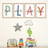 YWJKWLGS 16"x11" Set 4 This Is Where The Fun Stuff Happens Kids Playroom Wall Decor of Nursery Interesting Modren Wood