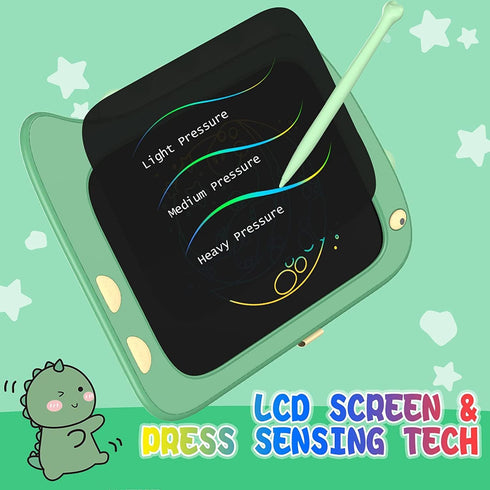 8.5 Inch 2-6 ORSEN LCD Doodle Board Tablet Toy - Green Dinosaur Drawing Pad for Kids Years Old - Christmas and Birthday