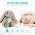 BEREST Baby Sleep Soother Bedtime Bunny with Starry Projector Night Light, Plush Stuffed Animal for Newborn Infants
