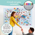 10pcs eatsleepdoodle Coloring World Map Tablecloth for Kids Reusable Washable Activity Table Cover with Washable