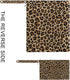Gravopti Set 2, Brown Leopard Print Wet Dry Bags of Reusable Waterproof Organizer with Zipper Pockets for Baby Diapers