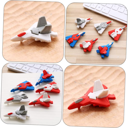 TOYANDONA Aircraft Eraser Toy, 36 Pcs Eraser Prizes for Mini Puzzles, Cartoon Helicopter Erasers