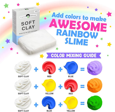 Original Stationery Soft Clay for Slime Making, Moldable Modeling Clay for Kids, 230 g/8.1 oz