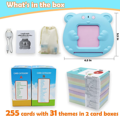 510 Words Alphabet Talking Flash Cards - Educational Interactive Toy for 3-8 Year Olds, Birthday Gifts for Kids