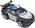Colorful Mini Police Toy Cars (12 Pack) (3") in Blue, Red, Black, and White, Plastic Winding Pull Back Racers