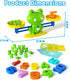 Siwuoke Counting 20 40 3-8 Frog Balance Math Game for Kids, Montessori STEM Toy with Frogs & Double-Sided Cards