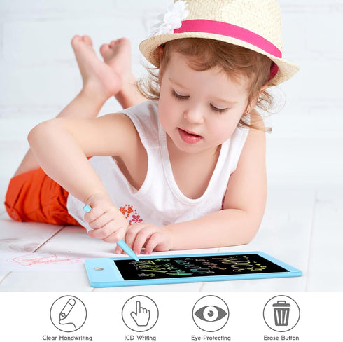 ORSEN 10 Inch LCD Doodle Board Writing Tablet for Kids, Colorful Drawing Pad, Educational Toy Gift for Ages 3-6