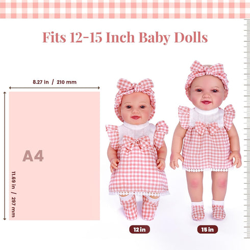 6 Sets 12-15 Inch Set BABESIDE of Baby Doll Clothes for Dolls, Various Styles Baby Dolls Clothes and Doll Accessories