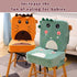 KOGITI Toddler Booster Seat for Dining Double Straps Washable Portable Thick Chair Increasing Cushion for Baby Kids