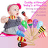 POPLAY 10PCS Mini Wooden Maracas, Musical Instruments for Toddlers, Baby Musical Toys, Infant Learning