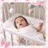4 Pack Set 52'' 28" Peryiter Crib Sheets for Baby Pink Bow Soft Baby Bed Sheet x Nursery Crib Sheets for Standard Bed