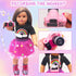 18 Inch Set Set HAPGFS American Doll Accessories Travel Including Suitcase Luggage and Dress, Camera Computer Phone