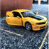 1/36 Scale Chevrolet Camaro Casting Car Model, Bumblebee Zinc Alloy Toy Car for Kids, Pull Back Vehicles (Yellow)