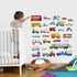 decalmile Cars Wall Stickers, Peel and Stick Wall Decals for Kids Room, Nursery, Bedroom, Classroom Decor