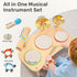 11-in-1 Set-Wooden 1-3, WINGYZ Toddler Drum Baby Musical Instruments & Montessori Musical Toys for Toddlers Music Table