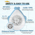 Baby Bath Thermometer for Infant, Digital Floating Bath Tub Water Temperature Gauge with Flashing Warning
