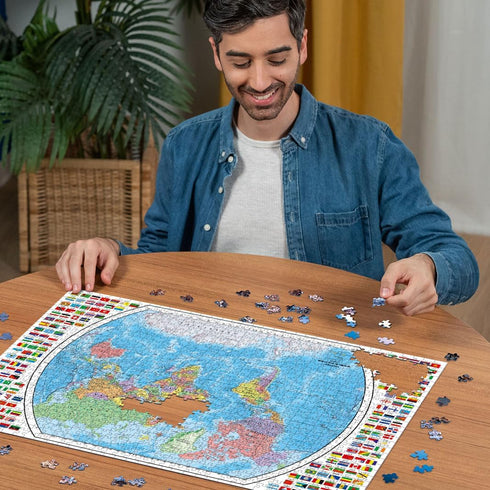 1000 12000664 Ravensburger Political World Map Piece Jigsaw Puzzle for Adults - - Handcrafted Tooling, Made in Germany
