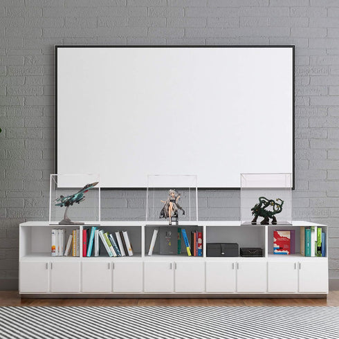 A+ DESIGN (16x13x14in; 40x33x35 cm) Clear Acrylic Display Case Assemble Collectibles Box Alternative Glass Case