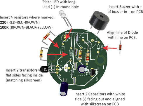Learn to Solder Blinker Bird - DIY Electronics Project for Students and Adults, STEM Crafts