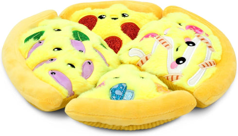 Set iscream Foodie Fun Plush Pizza Slices Play with Glitter and Embroidered Accents
