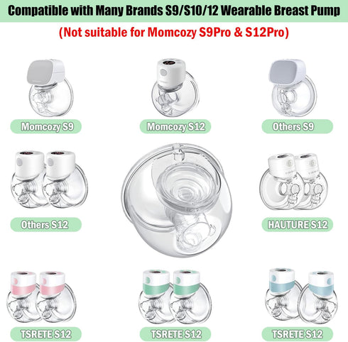 S12/S9,Kmaier S12 Diaphragm,24mm Wearable Breast Pump Milk Collector Cup Accessories,Compatible with TSRETE Wearable