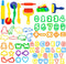 Letter Molds Tools Set for Kids 69Pcs Accessories, Rollers and Cutters, Numeral
