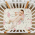 SUABO Summer Pink Flamingo Crib Sheets Stretchy Portable Sheets for Baby Toddler Breathable Soft Crib Mattress Sheet