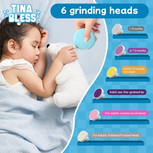 Trimmer 6 1 Set Baby Nail Electric,Tinabless Baby Nail Clipper, in Baby Nail File,Nail File Baby Grooming Kit Manicure
