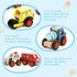 6Pcs Wooden Cars for Toddlers 1-3, Push and Go Vehicle Toys, Hand Push Car Toys for 1+ Year Old, Montessori Toys
