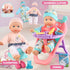 Set 12.5" 2 Sets 20 3, 4, 5, 6 YIYBM Baby Doll Stroller Play with Baby Doll,Dining Chair, Clothes and PCS Doll