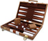 Backgammon Set - Classic Board Game with Premium Leather Case, Portable Travel Strategy Game Set (11inch, Khaki)