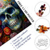 Day of The Dead Sugar Skull Puzzles for Adults 1000 Pieces, Halloween Flower Skeleton Puzzle