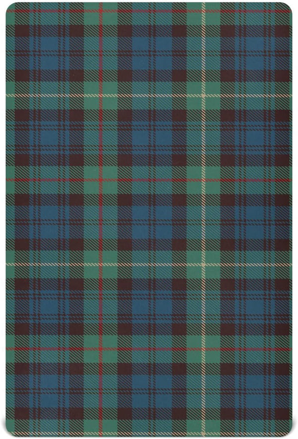 Emelivor Plaid Tartan Green Baby Crib Sheets for Boys Girls Breathable Nursery Sheet