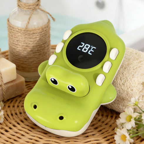 Generic Kids Bathtub Temperature Gauge | Tub Crocodile LED Digital Floating Measure Water-Spraying Toy,Digital Shower