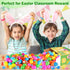 100 Pack Jyusmile Prefilled Easter Eggs with Toy, Filled Plastic Easter Eggs, Surprise Eggs with Assorted Toys, Easter