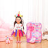 18 Inch Doll Carrier Set - Includes Clothes and Accessories for Doll Travel Bag, Dress, Shoes, Sunglasses, and Unicorn