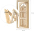 AUEAR 1:12 Dollhouse Miniature Furniture Unpainted Wooden Doors for DIY Scene Doll Home Craft (6 Panel Style B)