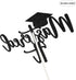 Black Glitter Mastered It Cake Topper - College Grad Congratulations MBA Graduation Party Decorations