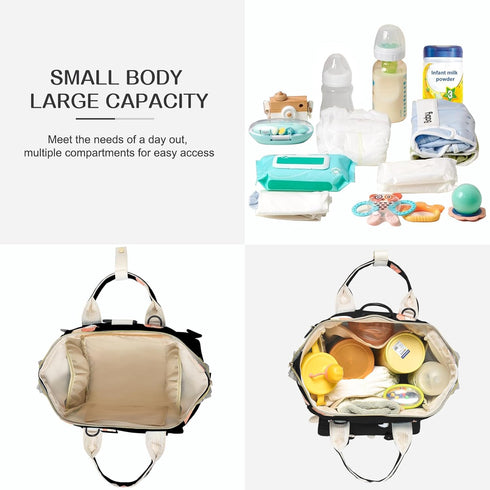 Mozzilog 4 1 Mommy Backpack Small Diaper Bag Crossbody with Multi-Pocket, in Mini Travel Tote w/ Shoulder for Stroller