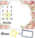 Milestone Blanket,Baby Milestone Blanket Girl Boy,Floral Print Large Baby Blankets for Girls and Boys Newborn Photography Premium Fleece Baby Monthly Blanket 48x40inch BTZZME177 by MTMETY