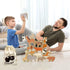 Xylolin Wooden Zoo Animal Blocks Stacking and Balancing Toy, Toddler Wood Animal Figures Blocks Imaginative Play