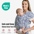 S.Leovay 7-35 lbs, Baby Wraps Carrier,Trendy Zebra Striped, Stretchy Ergonomic Hands-Free Design Baby Wearing Wrap