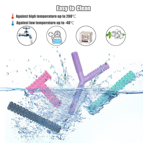Sensory Chew Toys for Autistic Children, 4 Pack Chew Tubes for Kids, Durable Silicone Oral Motor Tools, BPA Free