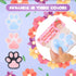 FauKait 1pcs 5.5in (1pcs 5.5in Pink Big Thin Squishy Cat Paw Squeeze Toys,Cute Kawaii Squishies,Cat Paw Fur Ball,Jelly